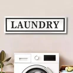 Kirklands Home Wall Quotes & Signs|Metal Laundry Wall Sign White
