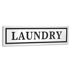 Kirklands Home Wall Quotes & Signs|Metal Laundry Wall Sign White