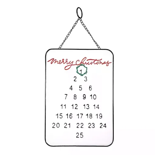 Outlet Metal Merry Christmas Countdown Wall Plaque Christmas Art & Wall Decor