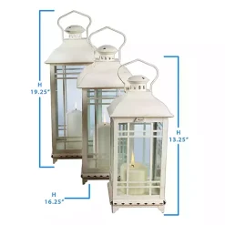 Discount Metal Windowpane Lanterns, Set of 3 Lanterns