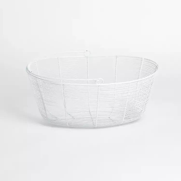 Hot Metal Wire Basket with Handle Baskets & Boxes