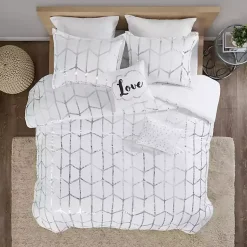 Kirklands Home Comforters|White Metallic 5-pc. California King Comforter Set
