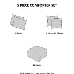 Kirklands Home Comforters|White Metallic 5-pc. Full/Queen Comforter Set