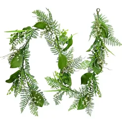 White Mini Flowers Garland Arrangements & Greenery