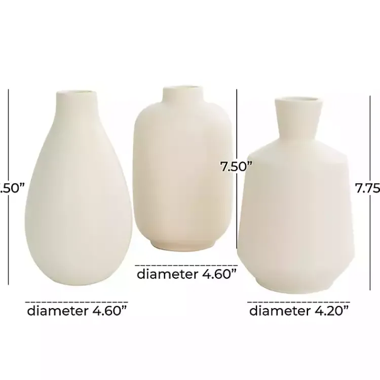 Hot Minimalist Ceramic Vases, Set of 3 Vases