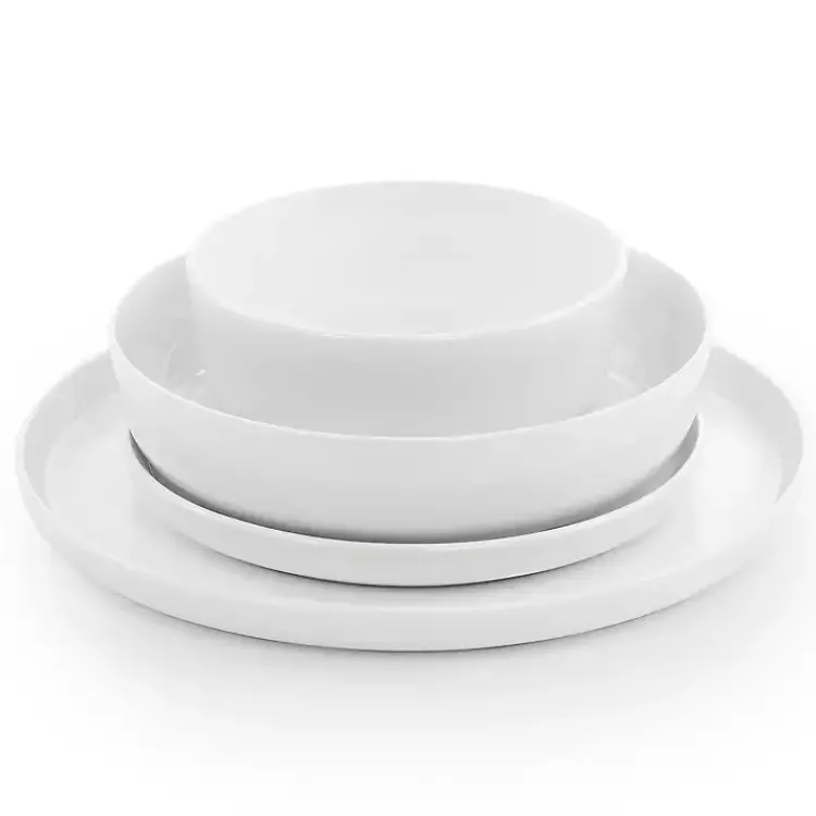 Kirklands Home Dinnerware|Modern Ceramic 16-pc. Dinnerware Set White