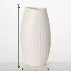 Discount Modern Ribbed Ceramic Vase Vases