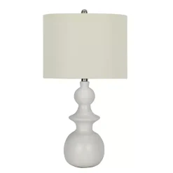 Kirklands Home Table Lamps|White Modern Spindle Table Lamp Ivory