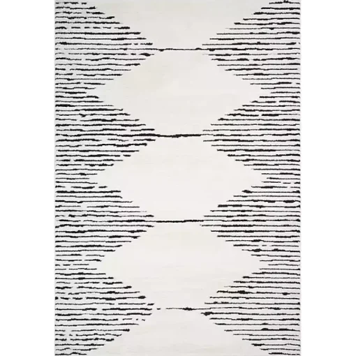 Kirklands Home Area Rugs|White Moroccan Area Rug, 5x7