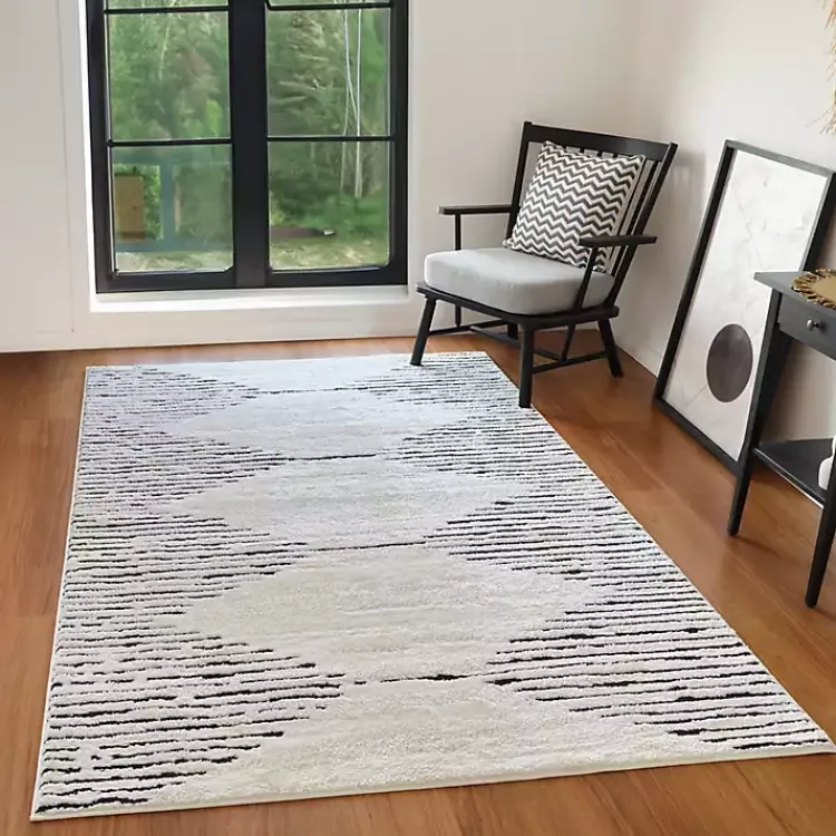 Kirklands Home Area Rugs|White Moroccan Area Rug, 5x7