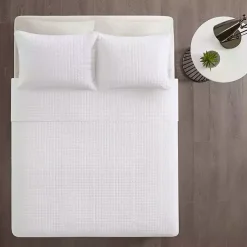 Kirklands Home Bedspreads & Coverlets|Nash 3-pc. Reversible King Coverlet Set White
