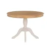 Kirklands Home Dining Tables|White Natural Top Pedestal Dining Table