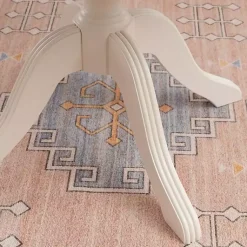 Kirklands Home Dining Tables|White Natural Top Pedestal Dining Table