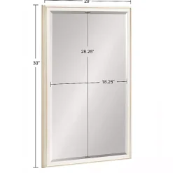 Kirklands Home Decorative Mirrors|White Oakhurst Rectangle Wall Mirror, 30 in.