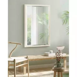 Kirklands Home Decorative Mirrors|White Oakhurst Rectangle Wall Mirror, 36 in.