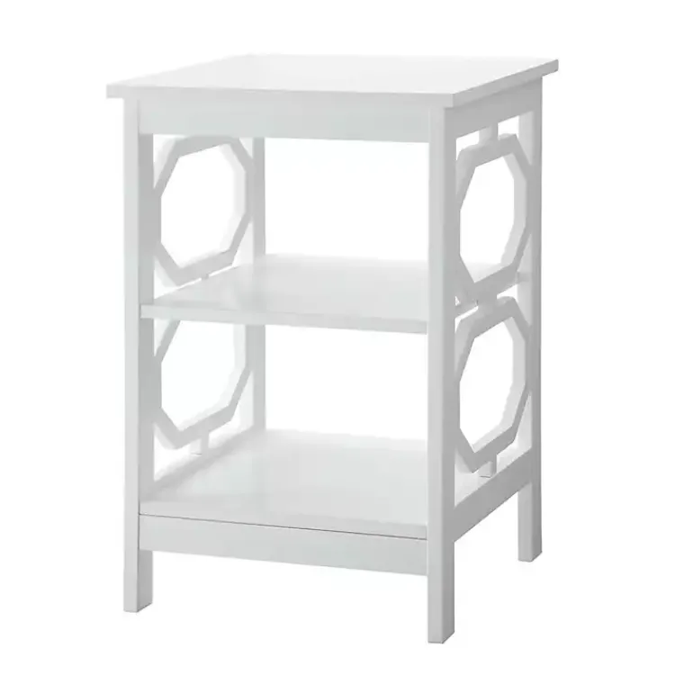 Kirklands Home Accent & End Tables|Octagon 2-Shelf Accent Table White