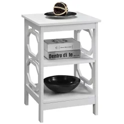 Kirklands Home Accent & End Tables|Octagon 2-Shelf Accent Table White
