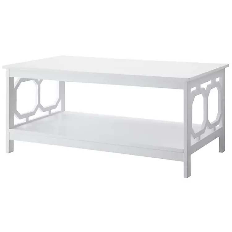 Kirklands Home Coffee Tables|Octagon Single Shelf Coffee Table White