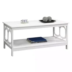 Kirklands Home Coffee Tables|Octagon Single Shelf Coffee Table White