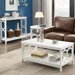 Kirklands Home Coffee Tables|Octagon Single Shelf Coffee Table White