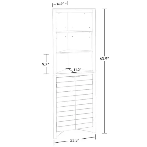 Kirklands Home Cabinets & Sideboards|Open Shelf Corner Cabinet White