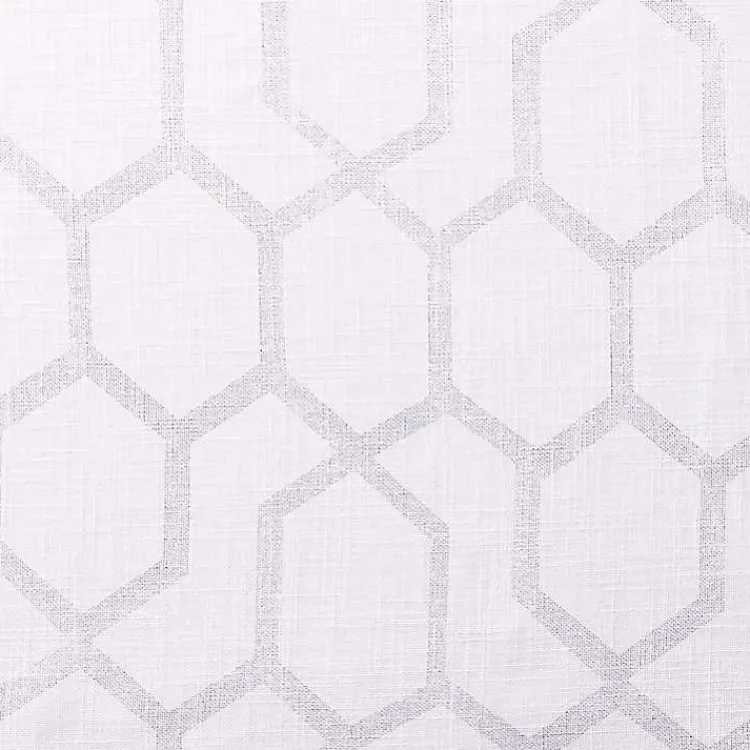 Kirklands Home Curtains & Drapes|White Paton Curtain Panel Set, 108 in.