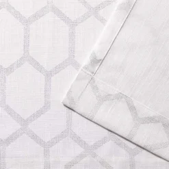 Kirklands Home Curtains & Drapes|White Paton Curtain Panel Set, 108 in.