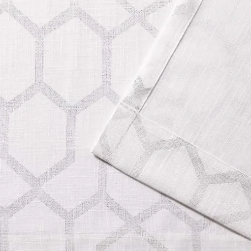 Kirklands Home Curtains & Drapes|White Paton Curtain Panel Set, 108 in.
