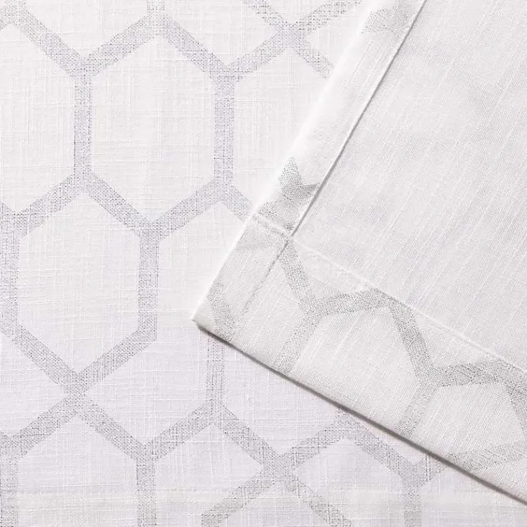 Kirklands Home Curtains & Drapes|White Paton Curtain Panel Set, 108 in.