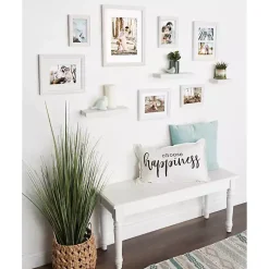 Kirklands Home Gallery Wall Frames|10-pc. Gallery Wall Frame and Shelf Set White