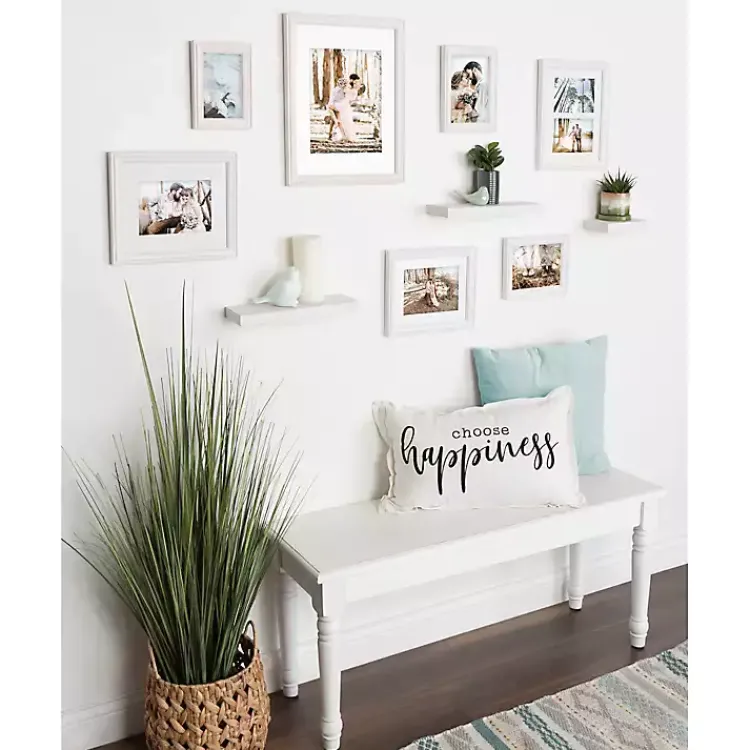 Kirklands Home Gallery Wall Frames|10-pc. Gallery Wall Frame and Shelf Set White