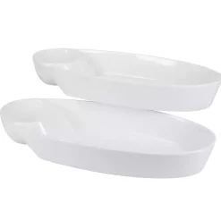 Kirklands Home Serving & Entertaining|Porcelain Chip & Dip Bowls, Set of 2 White
