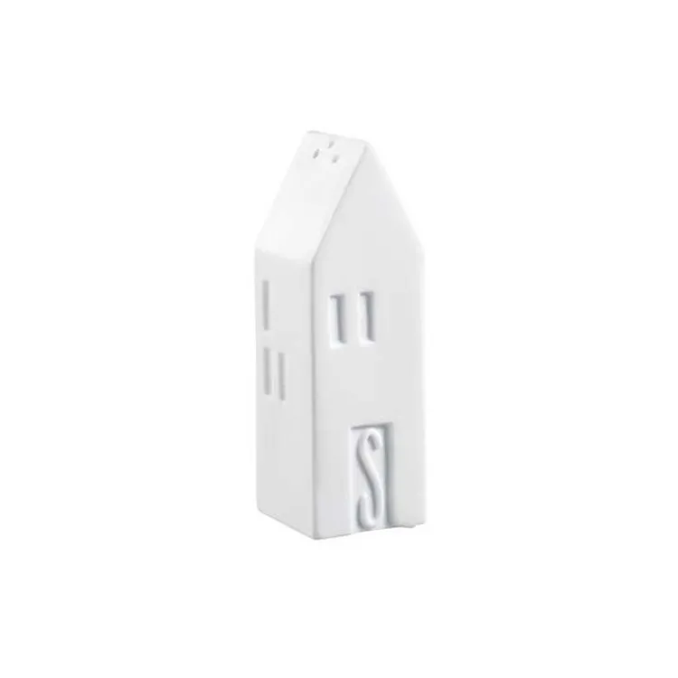 Kirklands Home Kitchen Accessories|Porcelain House Shaped Salt & Pepper Shakers White