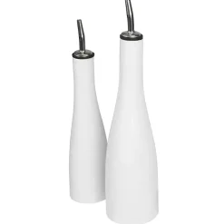 Kirklands Home Kitchen Accessories|Porcelain 2-pc. Oil and Vinegar Carafe Set White