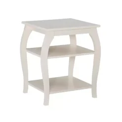 Kirklands Home Accent & End Tables|Prismatic Wood Accent Table White