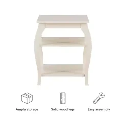 Kirklands Home Accent & End Tables|Prismatic Wood Accent Table White
