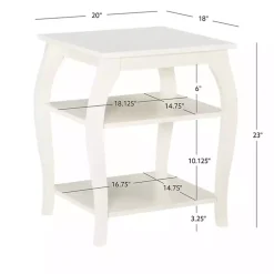 Kirklands Home Accent & End Tables|Prismatic Wood Accent Table White