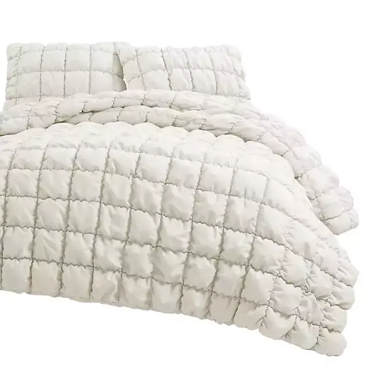 Kirklands Home Comforters|Puff 3-pc. Full/Queen Comforter Set White