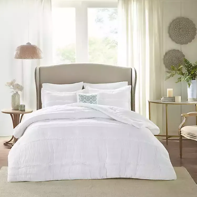 Kirklands Home Comforters|White Quilted King 5-pc. Comforter Set
