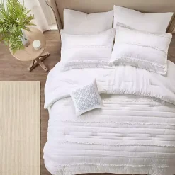 Kirklands Home Comforters|White Quilted King 5-pc. Comforter Set