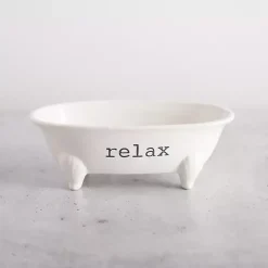 Kirklands Home Bathroom Accessories|Relax Bathtub Bathroom Tray White