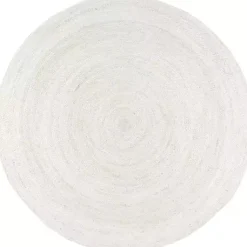 Kirklands Home Area Rugs|Reno Woven Round Area Rug, 4 ft. White