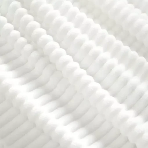 Outlet Ribbed Ultra Soft Faux Fur Throw Blankets & Throws