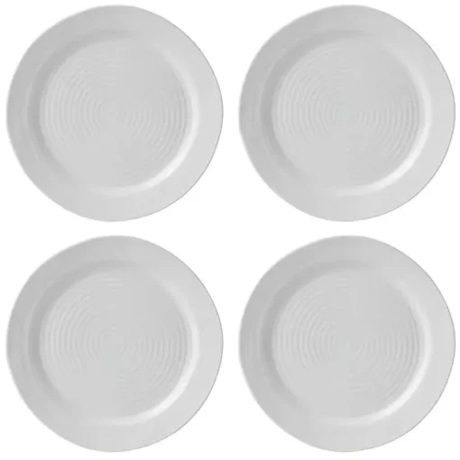 Kirklands Home Dinnerware|Ridge 12-pc. Stoneware Dinnerware Set White