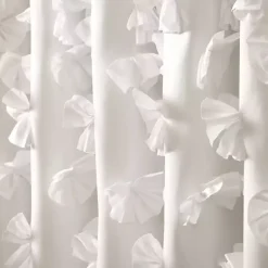 Kirklands Home Shower Curtains|Riley Cascading Bows Shower Curtain White