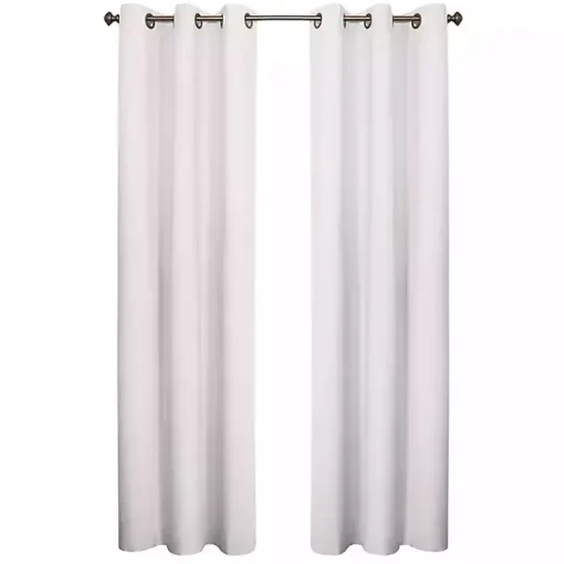 Kirklands Home Curtains & Drapes|Room Darkening Curtain Panel Set, 72 in. White