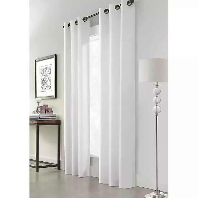 Kirklands Home Curtains & Drapes|Room Darkening Curtain Panel Set, 72 in. White
