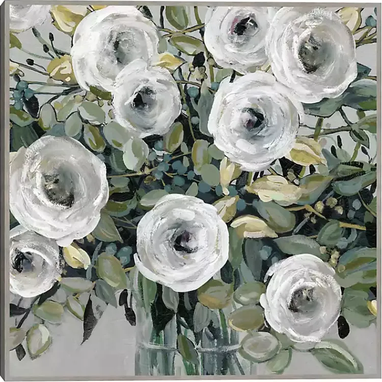 Kirklands Home Framed Art|White Rose Parade Framed Canvas Art Print