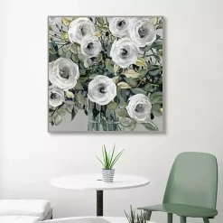 Kirklands Home Framed Art|White Rose Parade Framed Canvas Art Print