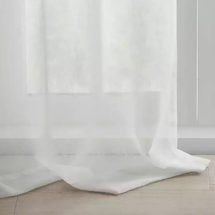 Kirklands Home Curtains & Drapes|Rosette Tab Top Curtain Panel, 63 in. White
